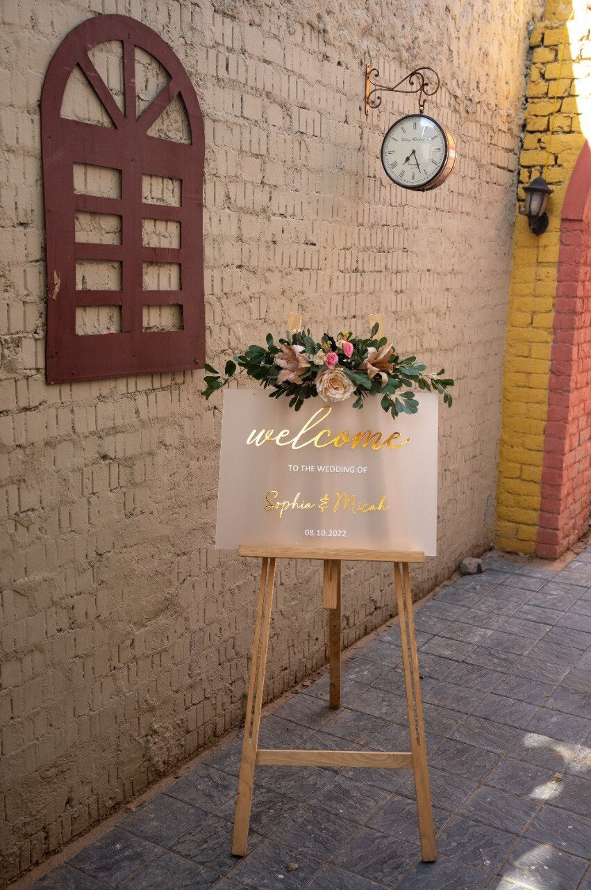 Frosted Acrylic Wedding Welcome Sign ,Acrylic Welcome Sign, Wedding Signage, Last Name Welcome Sign, 3D Welcome Sign, Custom Wedding Sign