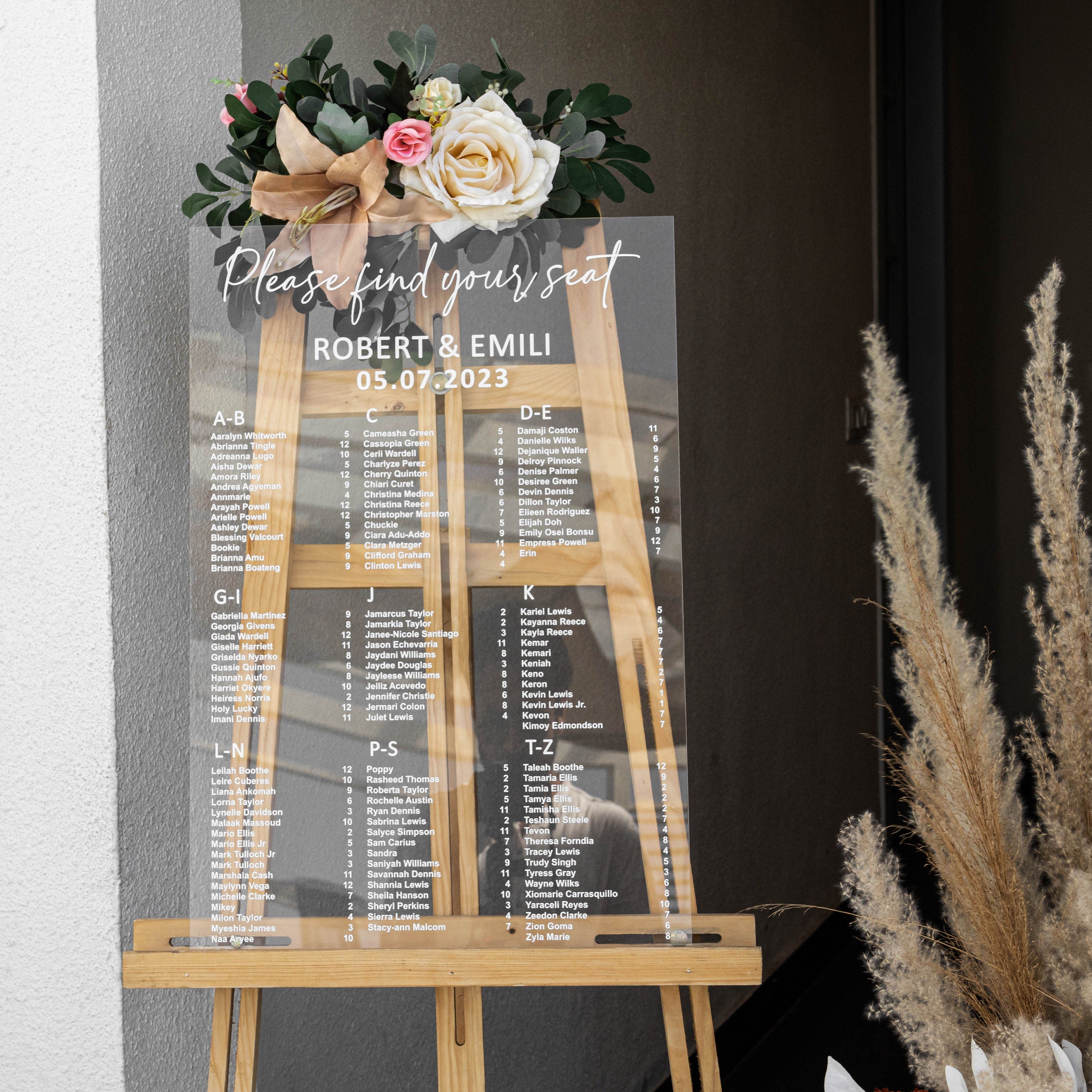 Clear Acrylic Wedding Seating Chart, Clear acrylic wedding signs, wedding seating sign, Acrylic wedding sign, Custom wedding signs